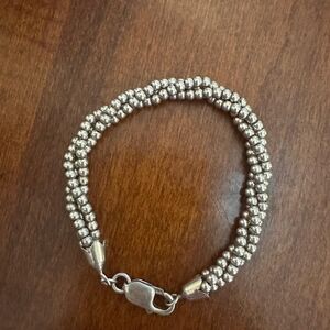 Chic Silver Beaded Bracelet
